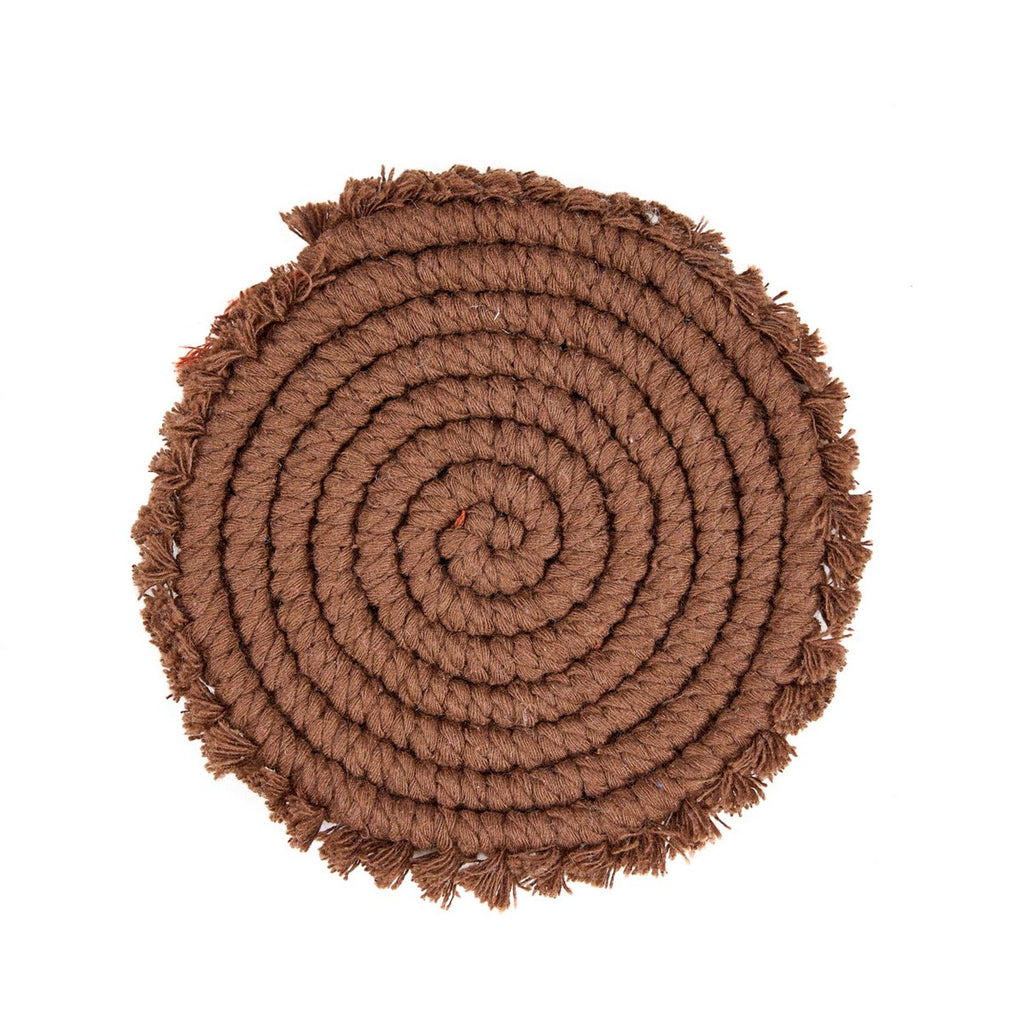 Cotton coaster dark wallnut