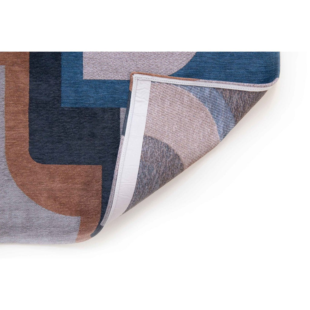 Eco Rug – Camel Blue – Mattan i brunt och blått