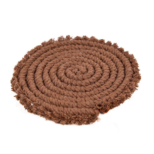 Cotton coaster dark wallnut