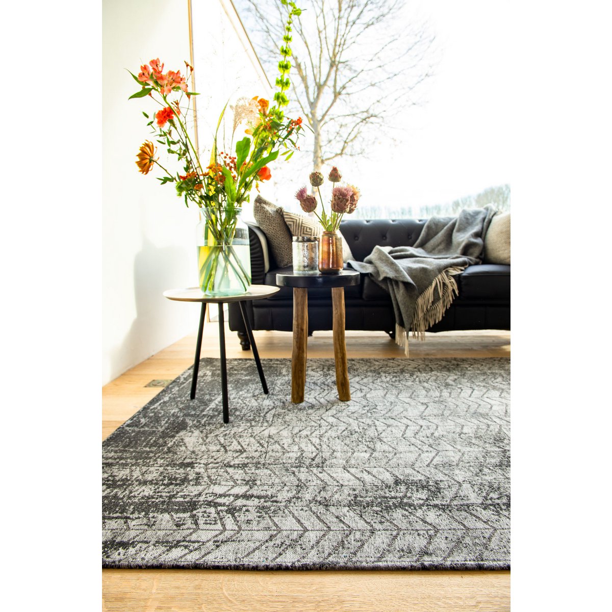 Eco Rug – Harlem Contrast – Grå matta