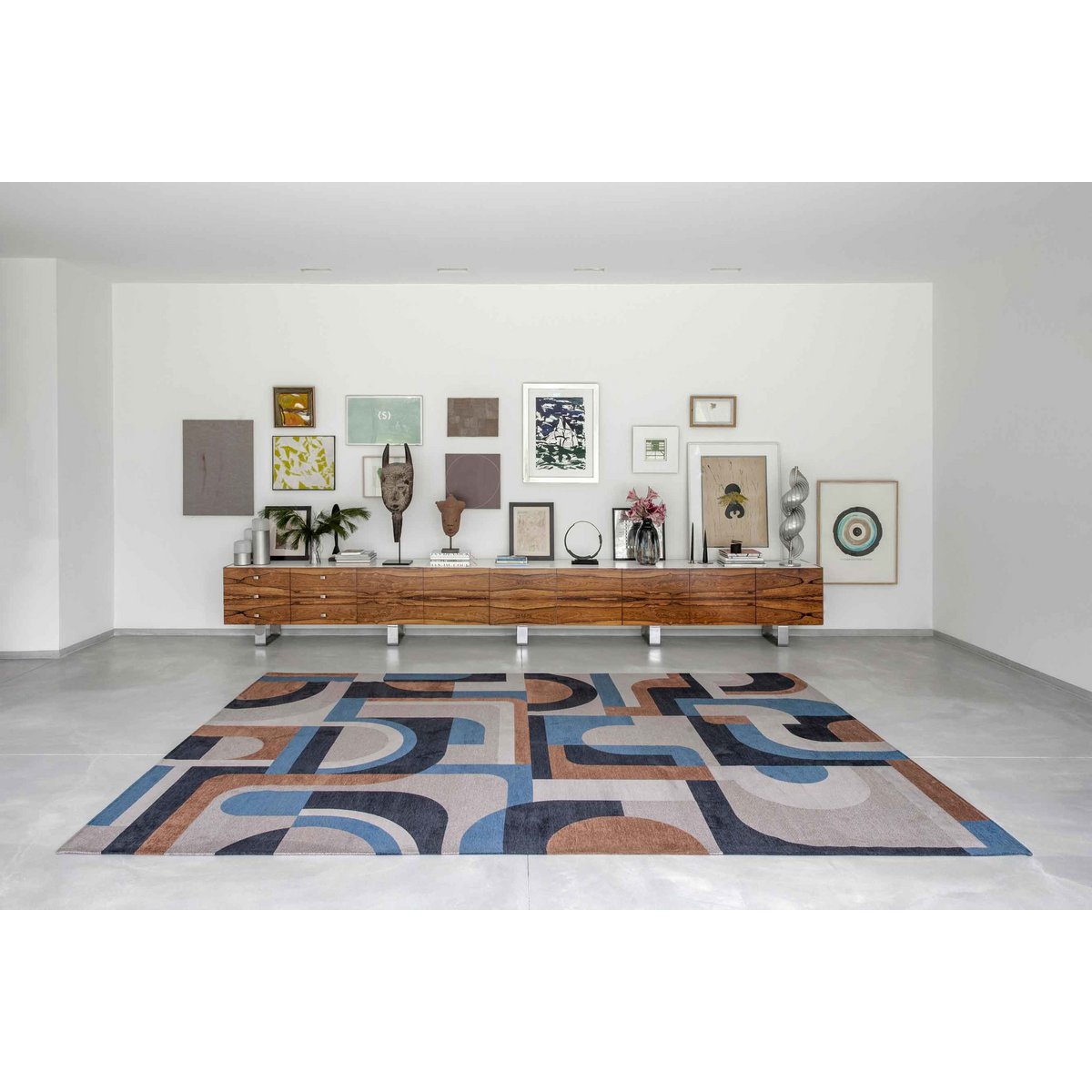 Eco Rug – Camel Blue – Mattan i brunt och blått