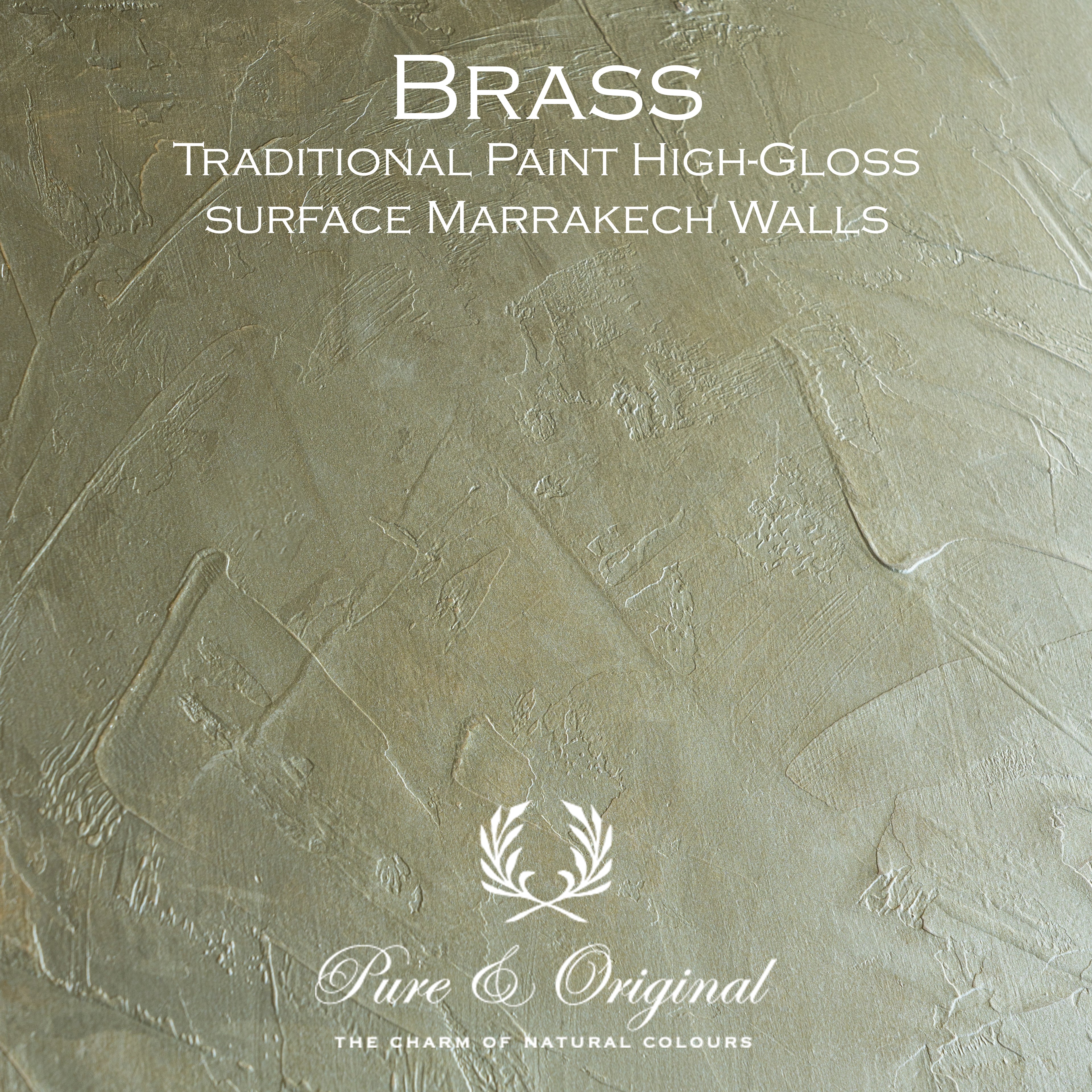 Metallisk yta i kulören Brass – Pure & Original High Gloss Elements