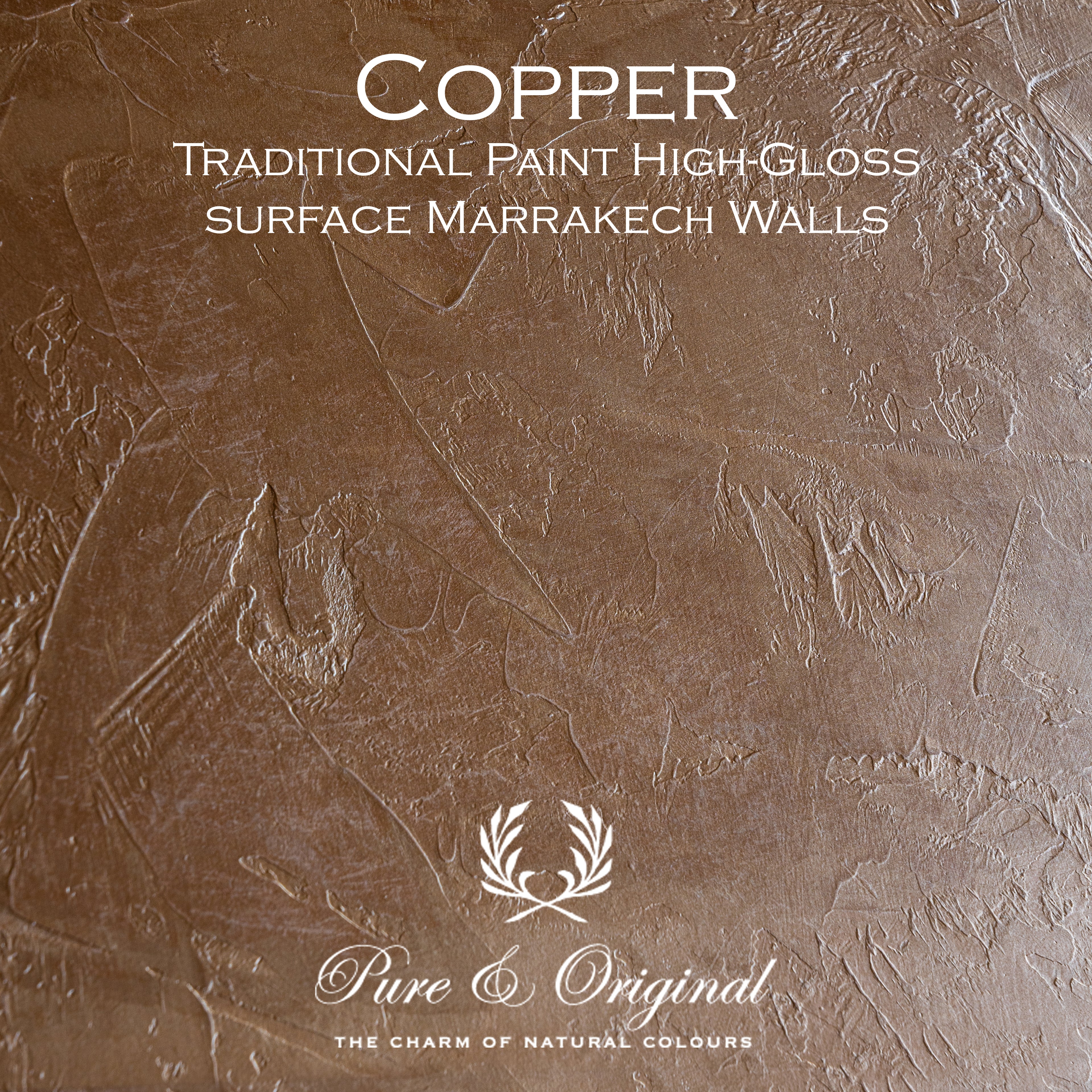 Metallisk yta i kulören Copper – Pure & Original High Gloss Elements