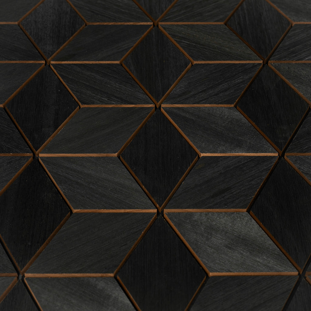 Väggpanel Rhombus Thermo Black Massivt trä | DecNord