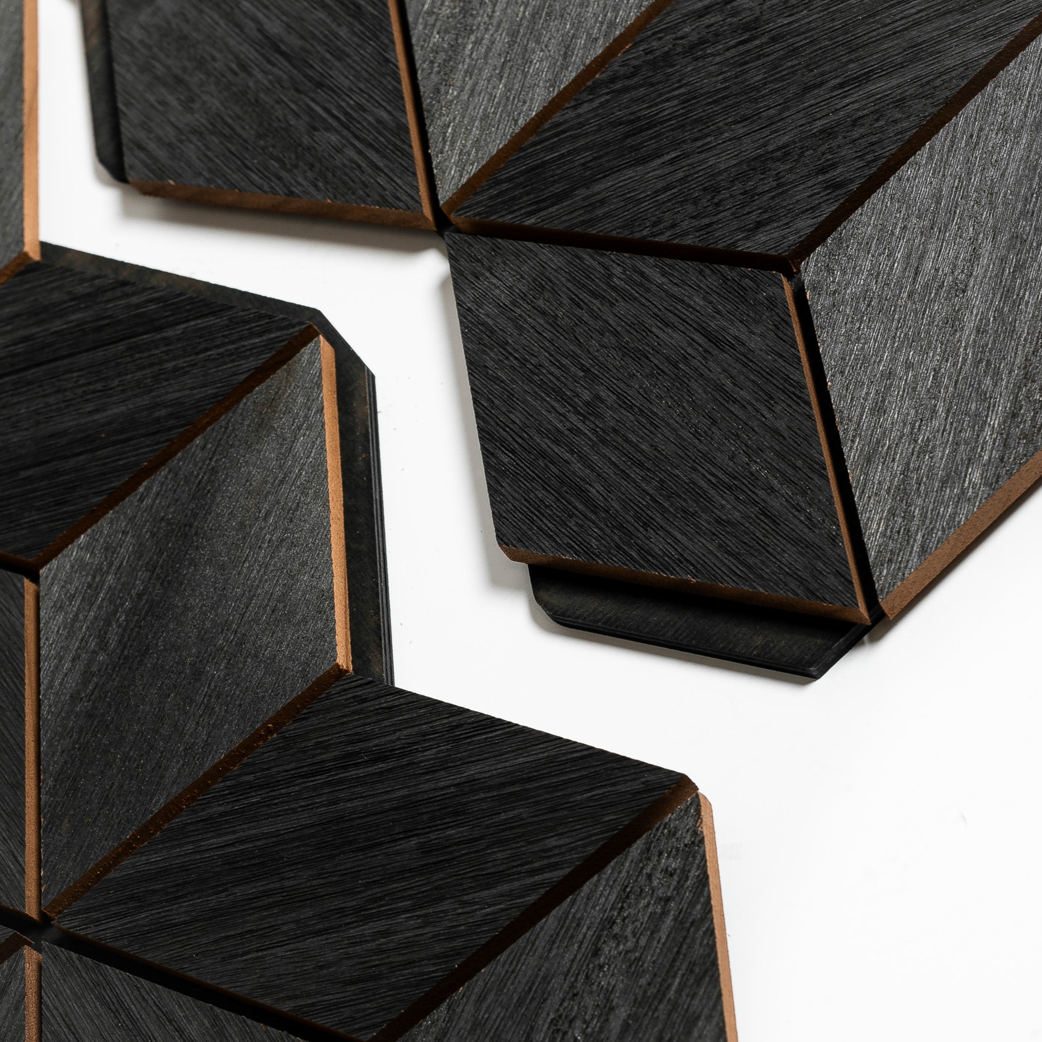 Väggpanel Rhombus Thermo Black Massivt trä | DecNord