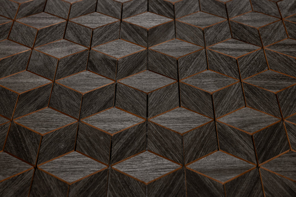 Väggpanel Rhombus Thermo Black Massivt trä | DecNord