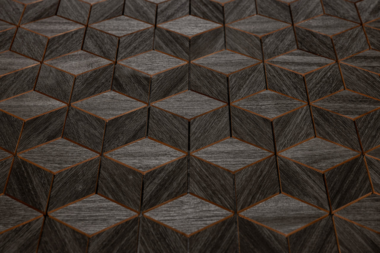 Väggpanel Rhombus Thermo Black Massivt trä | DecNord