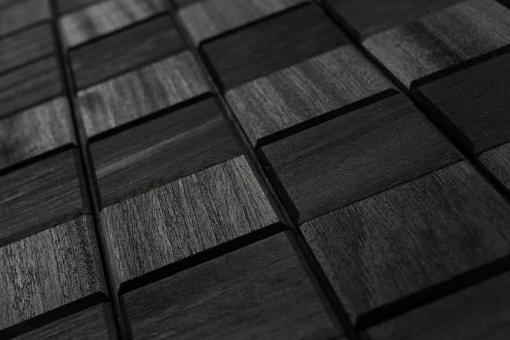 Väggpanel Square Black – Massivt trä | DecNord