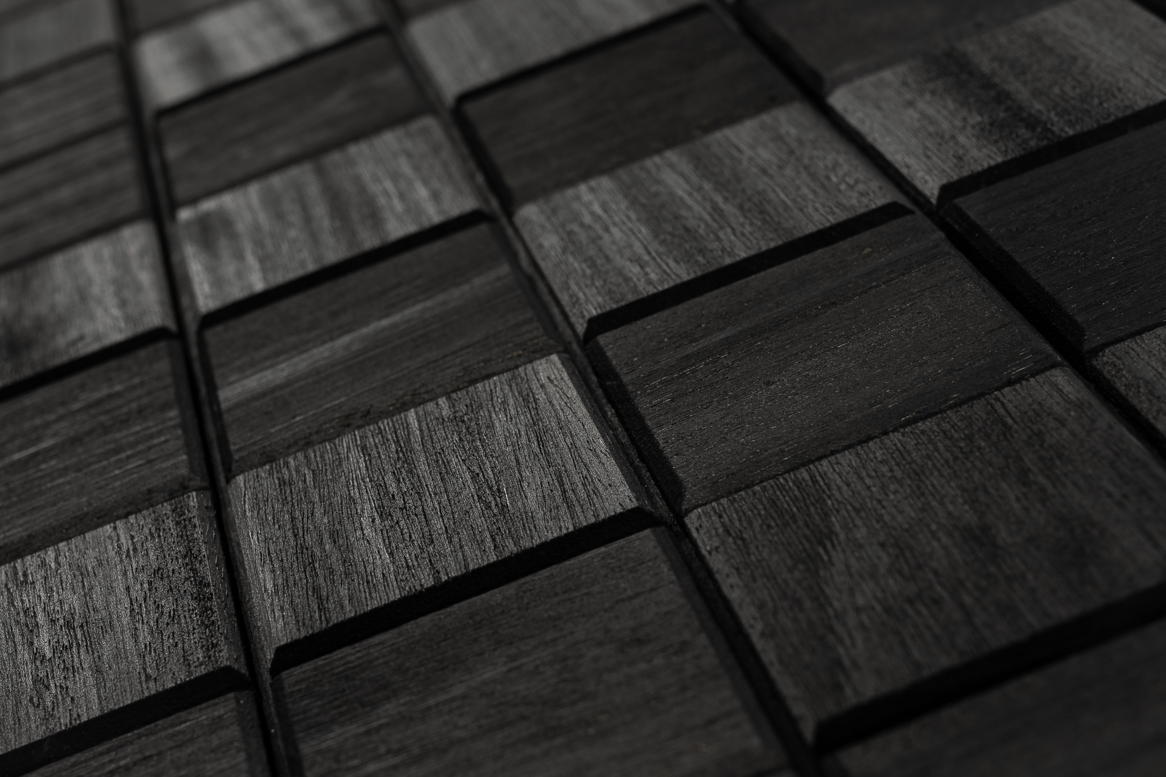 Väggpanel Square Black – Massivt trä | DecNord