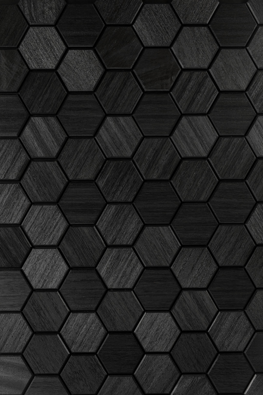 Väggpanel Hexa S Black – Massivt trä | DecNord