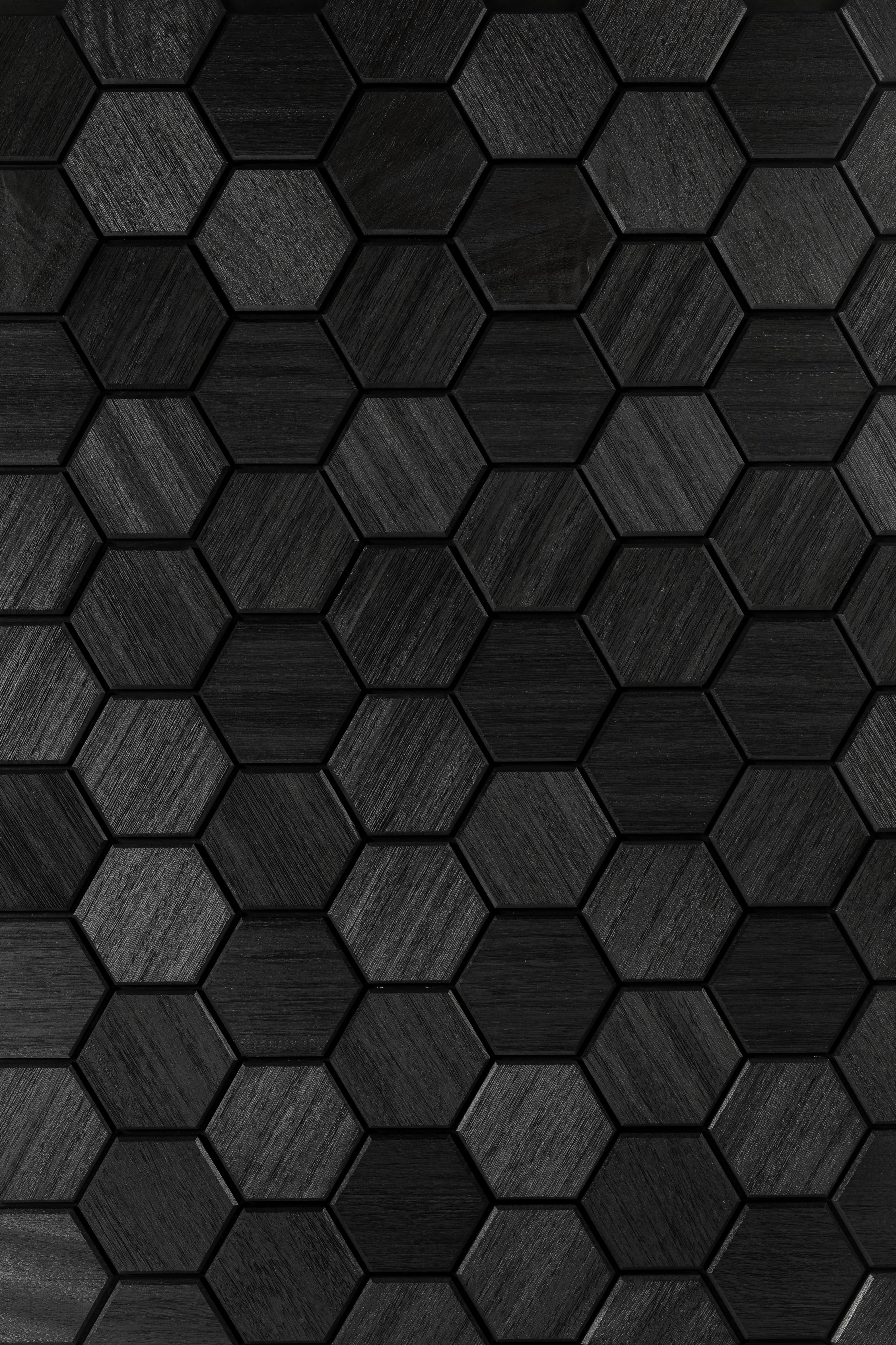 Väggpanel Hexa S Black – Massivt trä | DecNord
