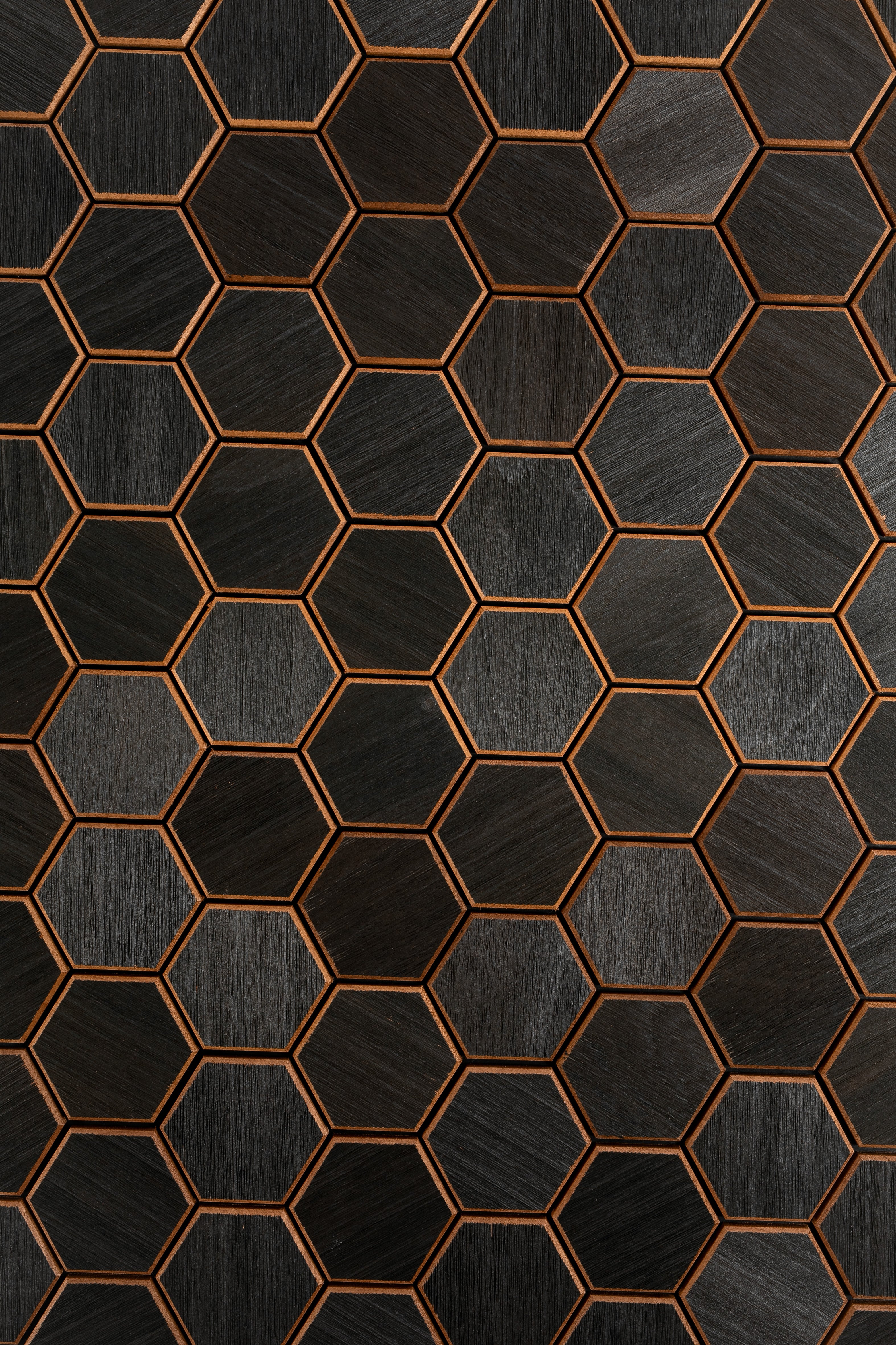 Väggpanel Hexa S Thermo Black – Massivt trä | DecNord