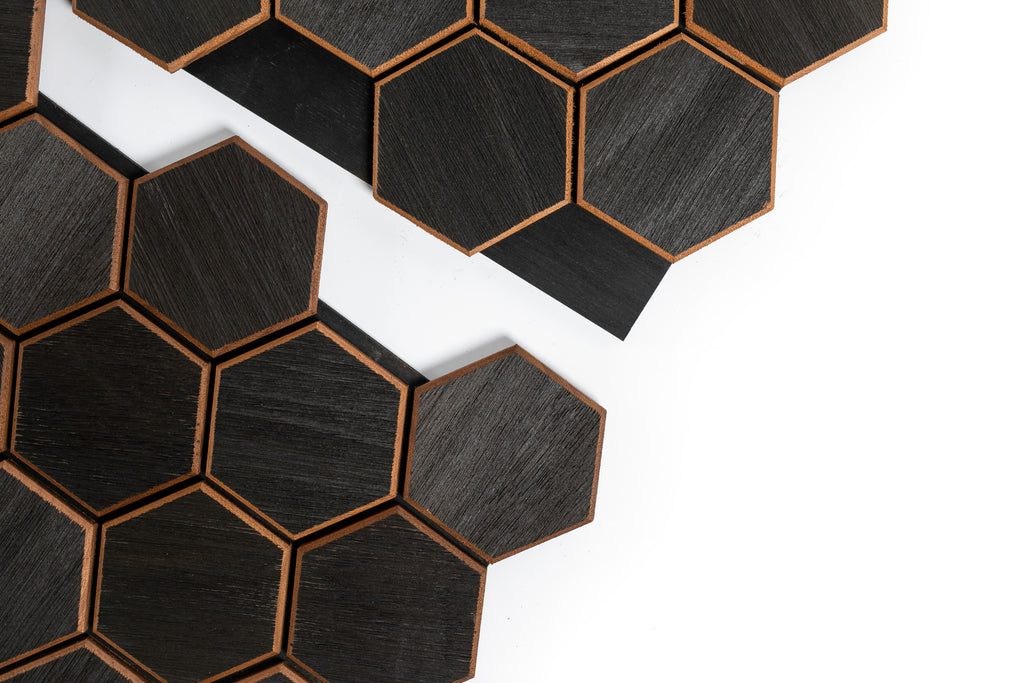 Väggpanel Hexa S Thermo Black – Massivt trä | DecNord