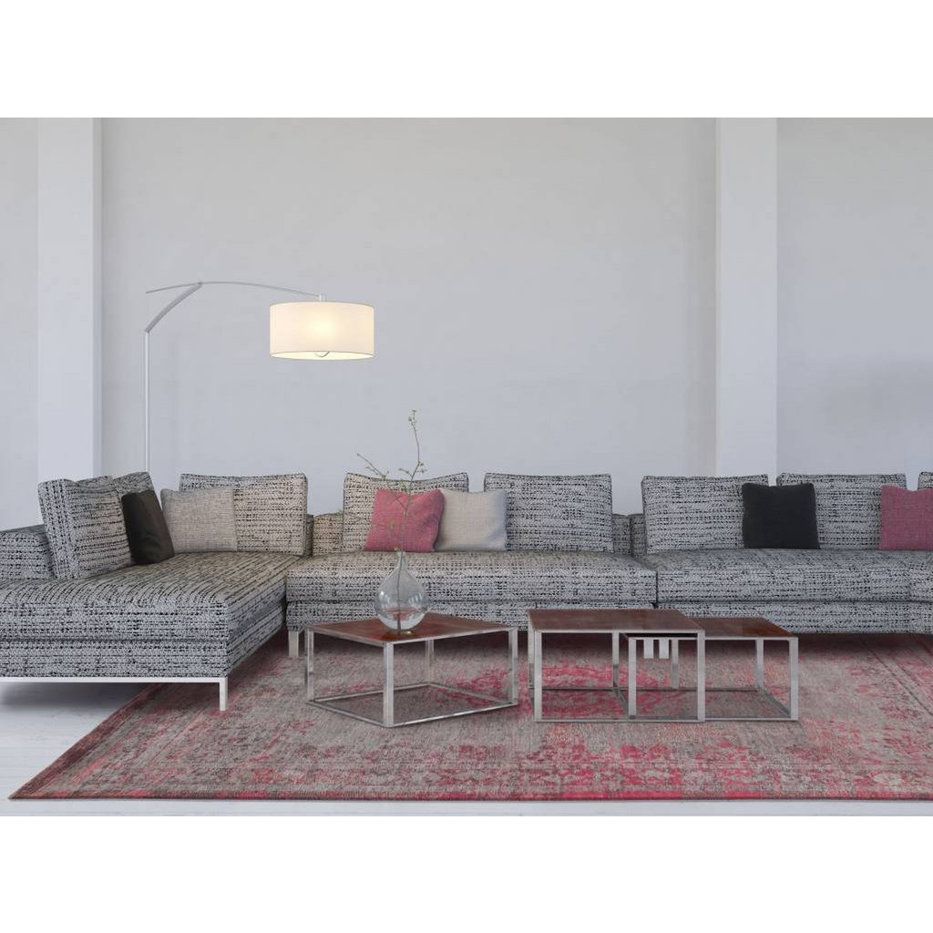 Eco Rug – Pink Flash – Mattan i grått och rosa